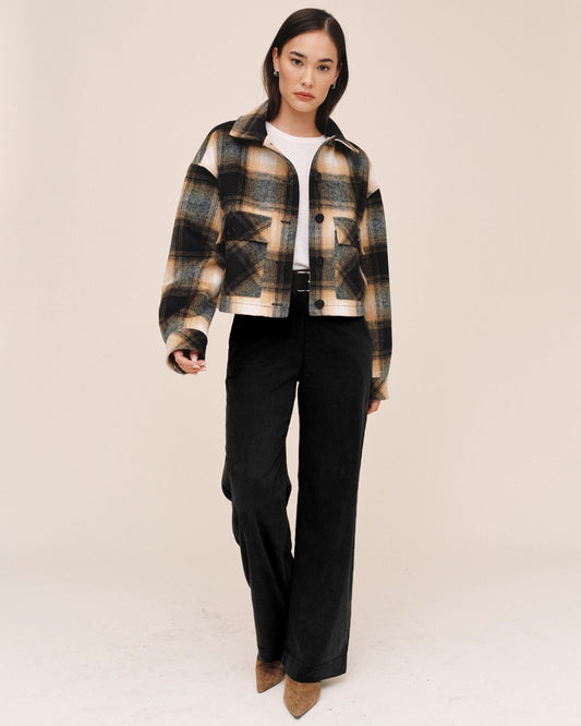 Flap Pocket Jacket - Amber Plaid